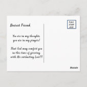 Red Poppy Open Field met diepste sympathie Briefkaart (Achterkant)