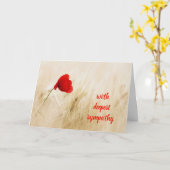 Red Poppy Open Field met diepste sympathie Kaart (Gele Bloem)