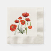 RED POPPY Parade Floral Servet (Voorkant)