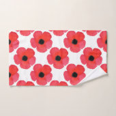 Red Poppy Pattern Bad Handdoek (Handdoek)