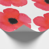 Red Poppy Pattern Cadeaupapier (Hoek)
