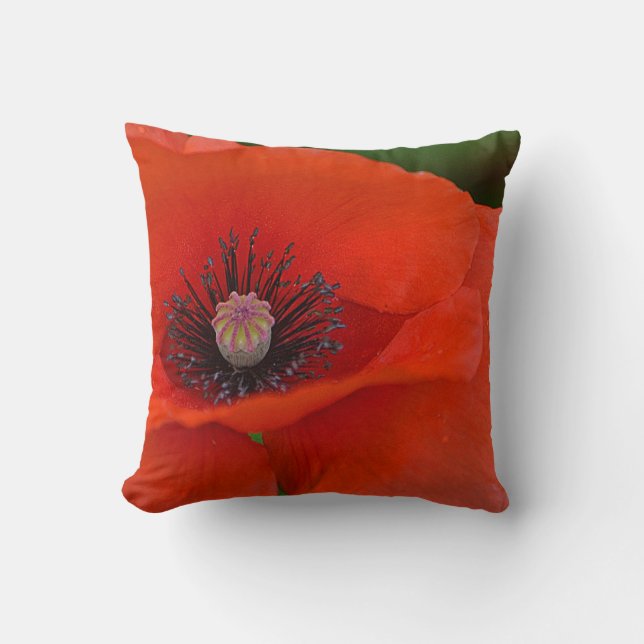 Red Poppy Pillow Kussen (Voorkant)
