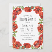 Red Poppy Polka Dot Vrijgezellenfeest Kaart (Voorkant)