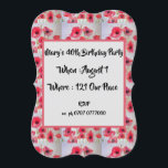 Red Poppy Poppies Floral 40th Birthday Invitation Kaart<br><div class="desc">Red Poppy Poppies Floral 40th Birthday Invitation. Voor al die jonge mensen in het hart een mooie eenhoorn kaart,  met een van mijn oorspronkelijke waterverven. Voeg een beetje magie toe aan je leven!</div>