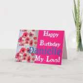 Red Poppy poppies Happy Birthday Dames Kaart (Voorkant)
