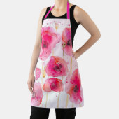 Red Poppy Poppies Vlaanderen Waterverf Schilderij Schort (Insitu)