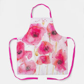 Red Poppy Poppies Vlaanderen Waterverf Schilderij Schort (Voorkant)