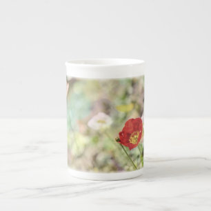 Red Poppy Porselein Kop