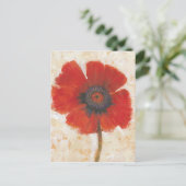 Red Poppy Portrait Briefkaart (Staand voorkant)
