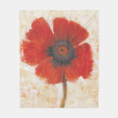Red Poppy Portrait Fleece Deken (Voorkant)