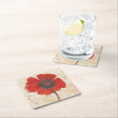 Red Poppy Portrait Kartonnen Onderzetters (Insitu)
