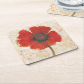 Red Poppy Portrait Kartonnen Onderzetters (Schuin)