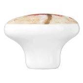 Red Poppy Portrait Keramische Knop (Zijkant)