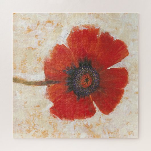 Red Poppy Portrait Legpuzzel (Horizontaal)