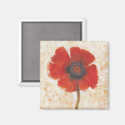 Red Poppy Portrait Magneet (Voorkant / Achterkant)