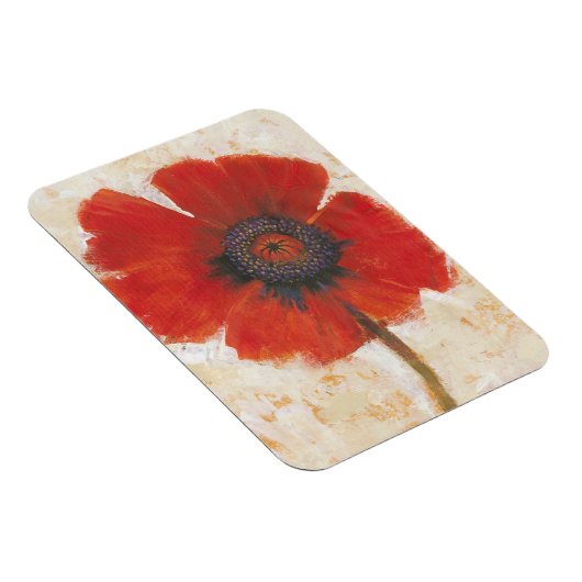 Red Poppy Portrait Magneet (Rechterzijde)