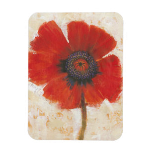 Red Poppy Portrait Magneet