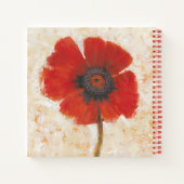 Red Poppy Portrait Notitieboek (Achterkant)