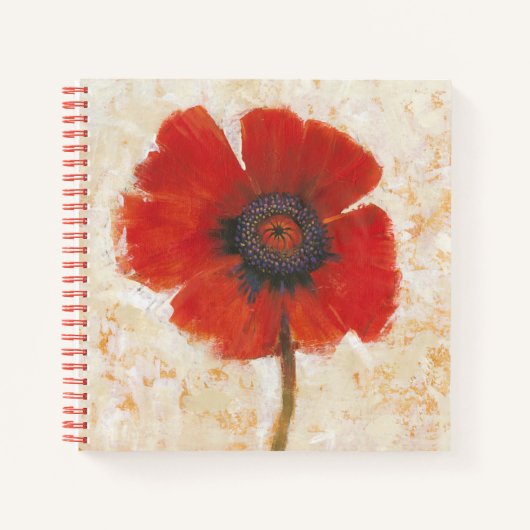 Red Poppy Portrait Notitieboek (Voorkant)