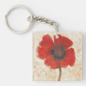 Red Poppy Portrait Sleutelhanger (Voorkant)