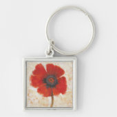 Red Poppy Portrait Sleutelhanger (Voorkant)