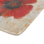 Red Poppy Portrait Snijplank (Hoek)