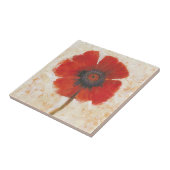 Red Poppy Portrait Tegeltje (Zijkant)