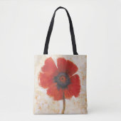 Red Poppy Portrait Tote Bag (Voorkant)