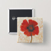Red Poppy Portrait Vierkante Button 5,1 Cm (Voorkant /achterkant)