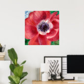 Red Poppy Poster (Thuiskantoor)