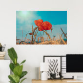Red Poppy - Poster (Thuiskantoor)