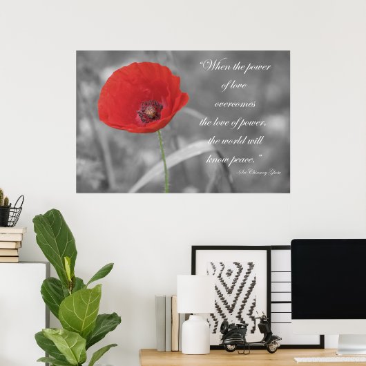 Red Poppy Poster Print (Thuiskantoor)