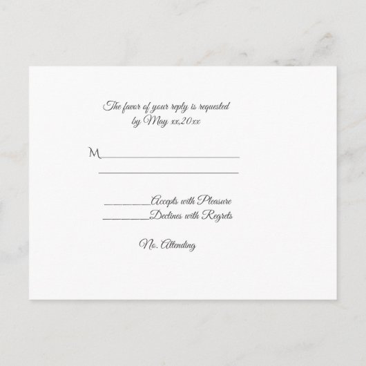 Red Poppy RSVP Postcard Uitnodiging Briefkaart (Achterkant)