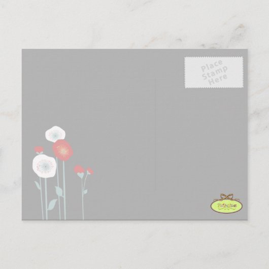 Red poppy save the date Briefkaarten (Achterkant)