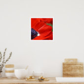 Red Poppy Spring Floral Poster (Keuken)