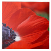Red Poppy Spring Floral Tegeltje (Voorkant)