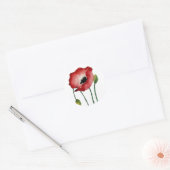 Red Poppy Sticker (Envelop)