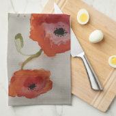 Red Poppy Tea Towel Theedoek (Quarter Fold)