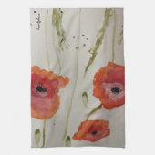 Red Poppy Tea Towel Theedoek (Verticaal)