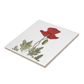 Red Poppy Tegeltje (Zijkant)