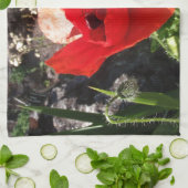 Red Poppy Theedoek (Gevouwen)