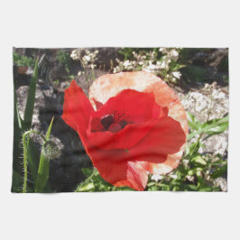 Red Poppy Theedoek