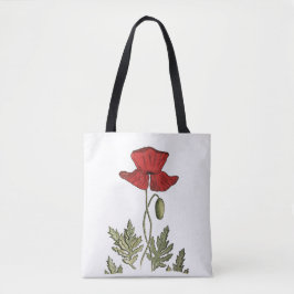Red Poppy Tote Bag