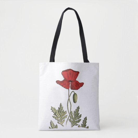 Red Poppy Tote Bag (Voorkant)