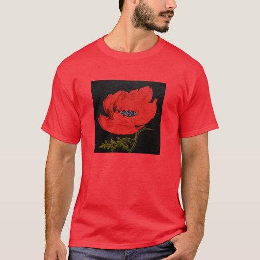 Red Poppy Unisex Basic T-Shirt (Voorkant)