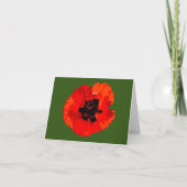 Red Poppy-ventilatorkaart Notitiekaartje (Voorkant)