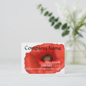 Red Poppy Visitekaartje (Staand voorkant)