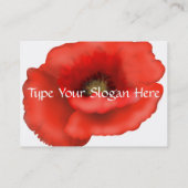 Red Poppy Visitekaartje (Achterkant)