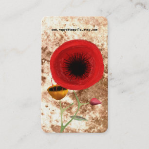 Red Poppy Visitekaartje