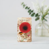 Red Poppy Visitekaartje (Staand voorkant)